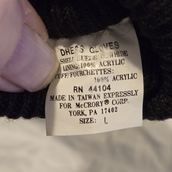 🧤 Vintage Women’s Dress Gloves – Suede Cowhide Shell, Size L - Picture 9 of 9